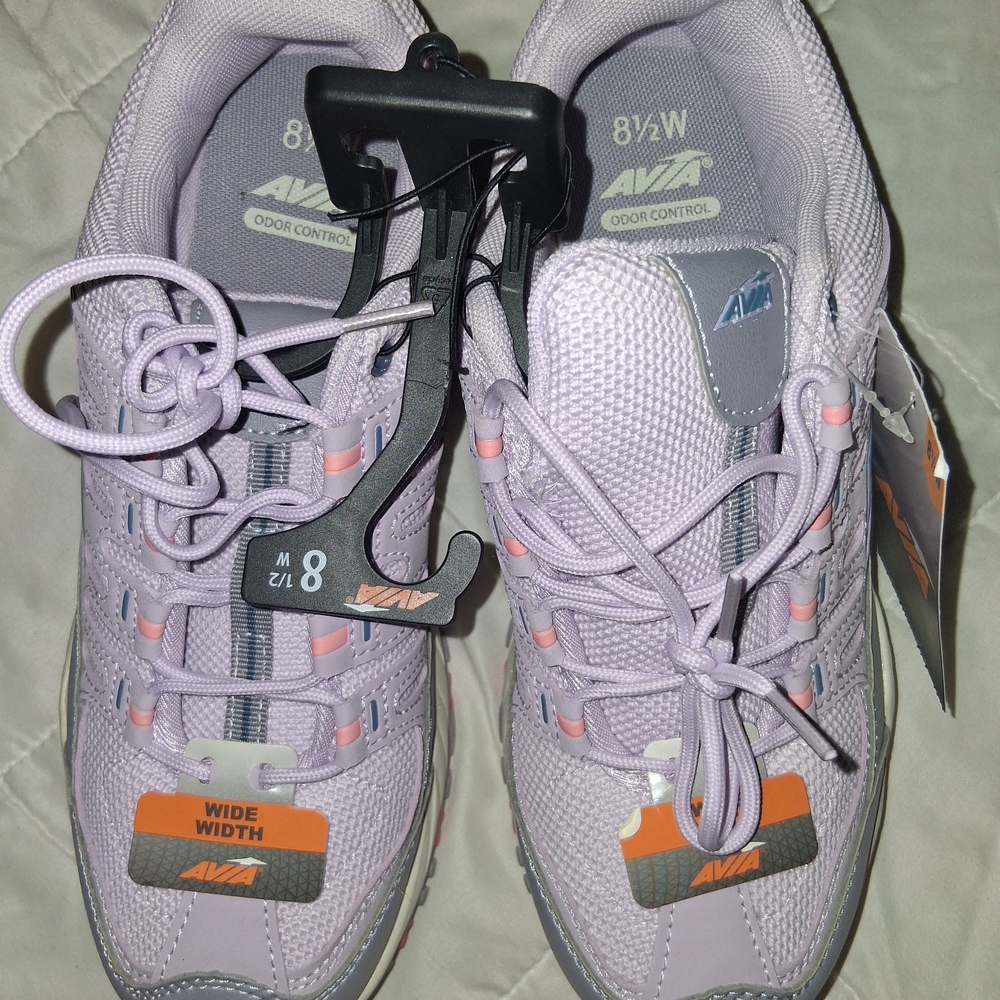 Avia Light Lavender and Pink Walking Sneakers